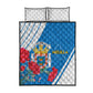 Melilla Spain Quilt Bed Set Coat Of Arms With Map