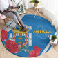Melilla Spain Round Carpet Coat Of Arms With Map