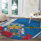 Melilla Spain Round Carpet Coat Of Arms With Map