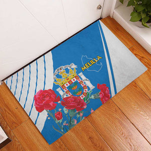 Melilla Spain Rubber Doormat Coat Of Arms With Map