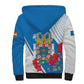 Melilla Spain Sherpa Hoodie Coat Of Arms With Map