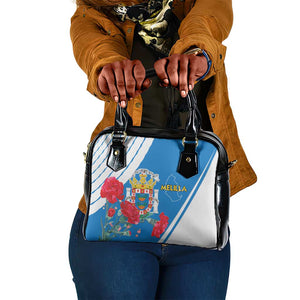 Melilla Spain Shoulder Handbag Coat Of Arms With Map