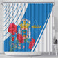 Melilla Spain Shower Curtain Coat Of Arms With Map