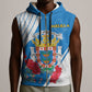 Melilla Spain Sleeveless Zip Hoodie Coat Of Arms With Map - African Pride