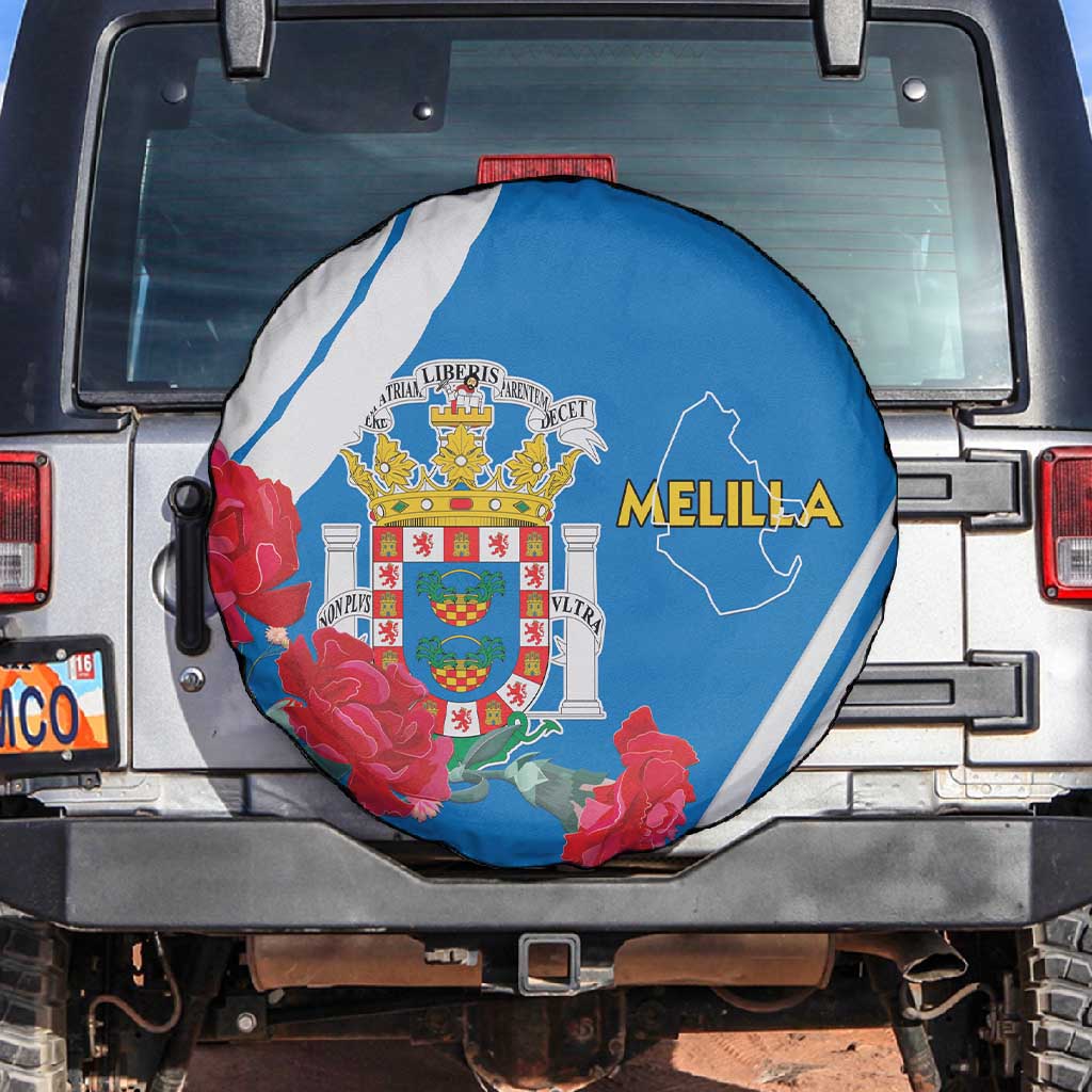 Melilla Spain Spare Tire Cover Coat Of Arms With Map