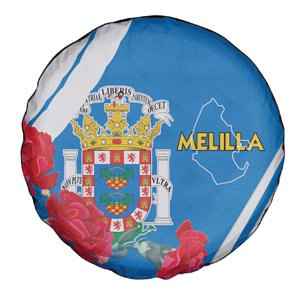 Melilla Spain Spare Tire Cover Coat Of Arms With Map