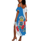 Melilla Spain Summer Maxi Dress Coat Of Arms With Map