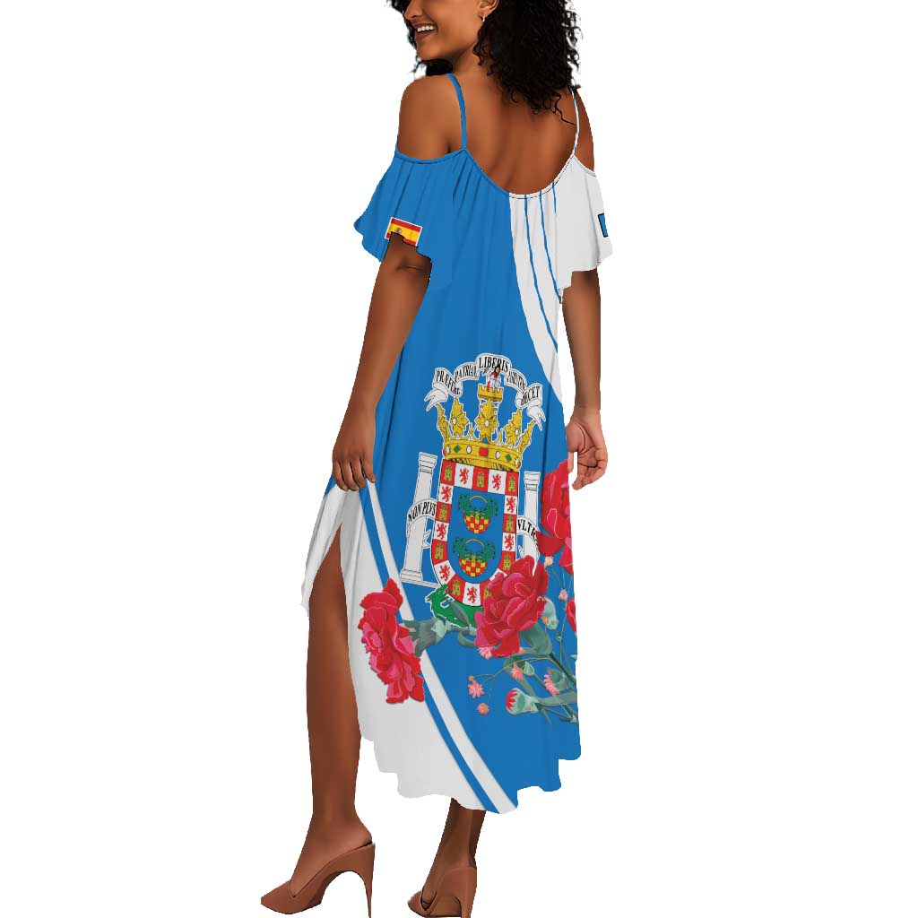 Melilla Spain Summer Maxi Dress Coat Of Arms With Map