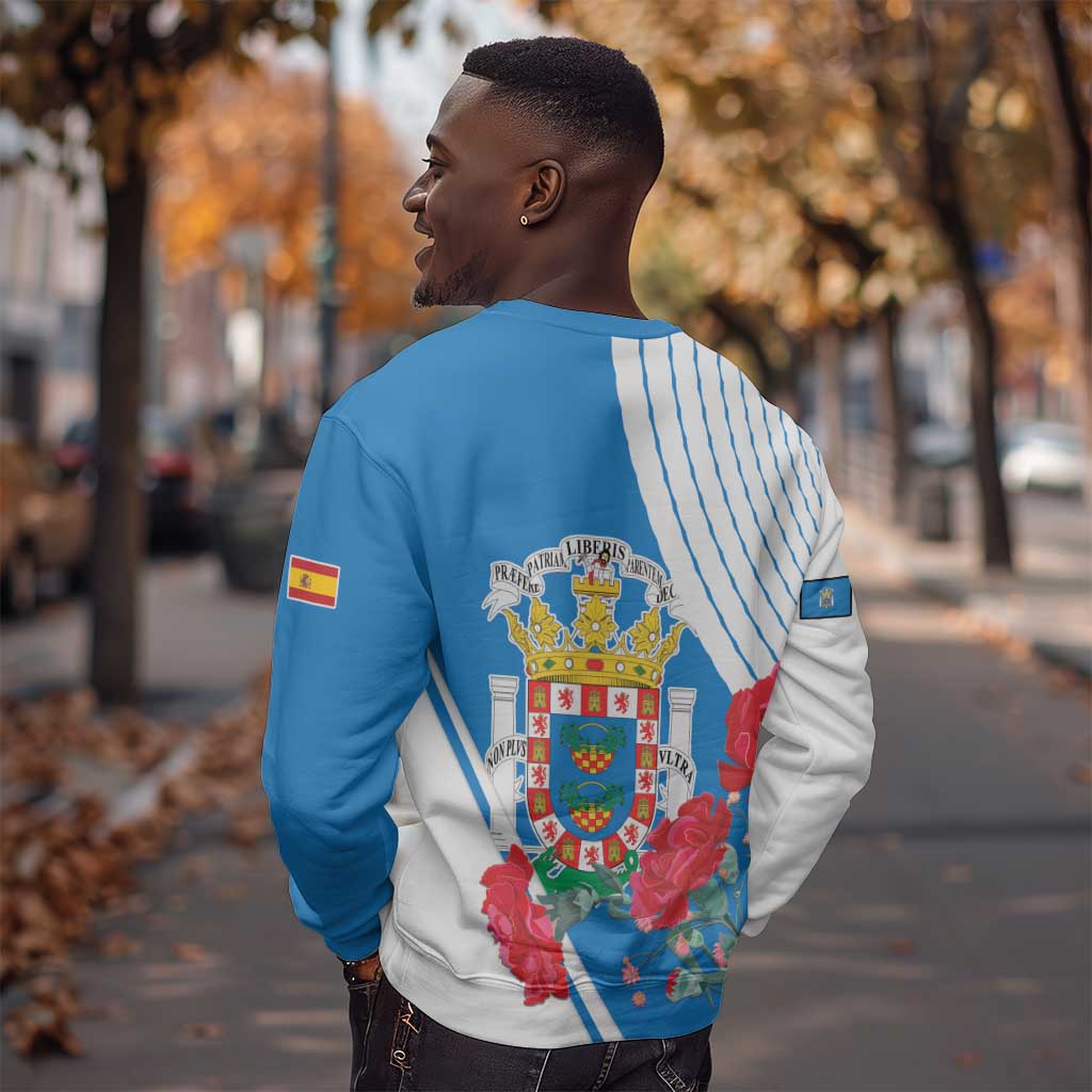 Melilla Spain Sweatshirt Coat Of Arms With Map