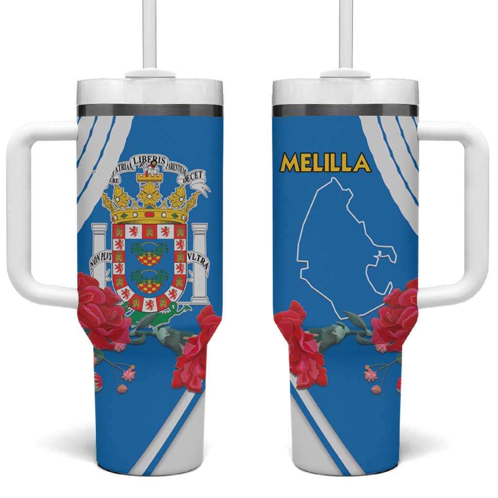 Melilla Spain Tumbler With Handle Coat Of Arms With Map