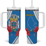 Melilla Spain Tumbler With Handle Coat Of Arms With Map