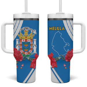 Melilla Spain Tumbler With Handle Coat Of Arms With Map