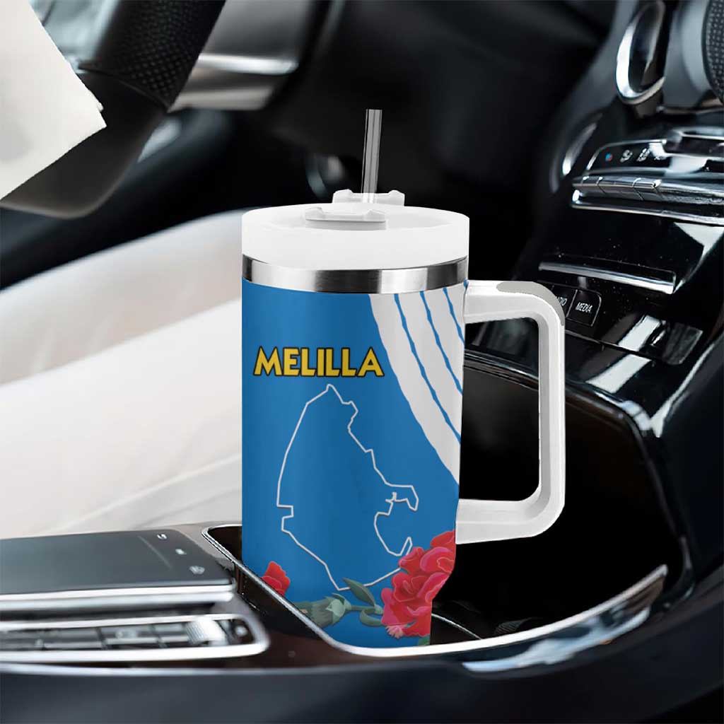 Melilla Spain Tumbler With Handle Coat Of Arms With Map
