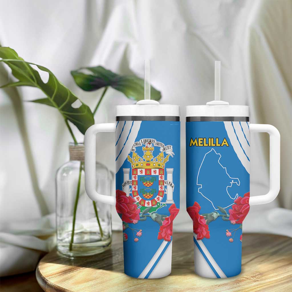 Melilla Spain Tumbler With Handle Coat Of Arms With Map