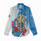 Melilla Spain Women Casual Shirt Coat Of Arms With Map