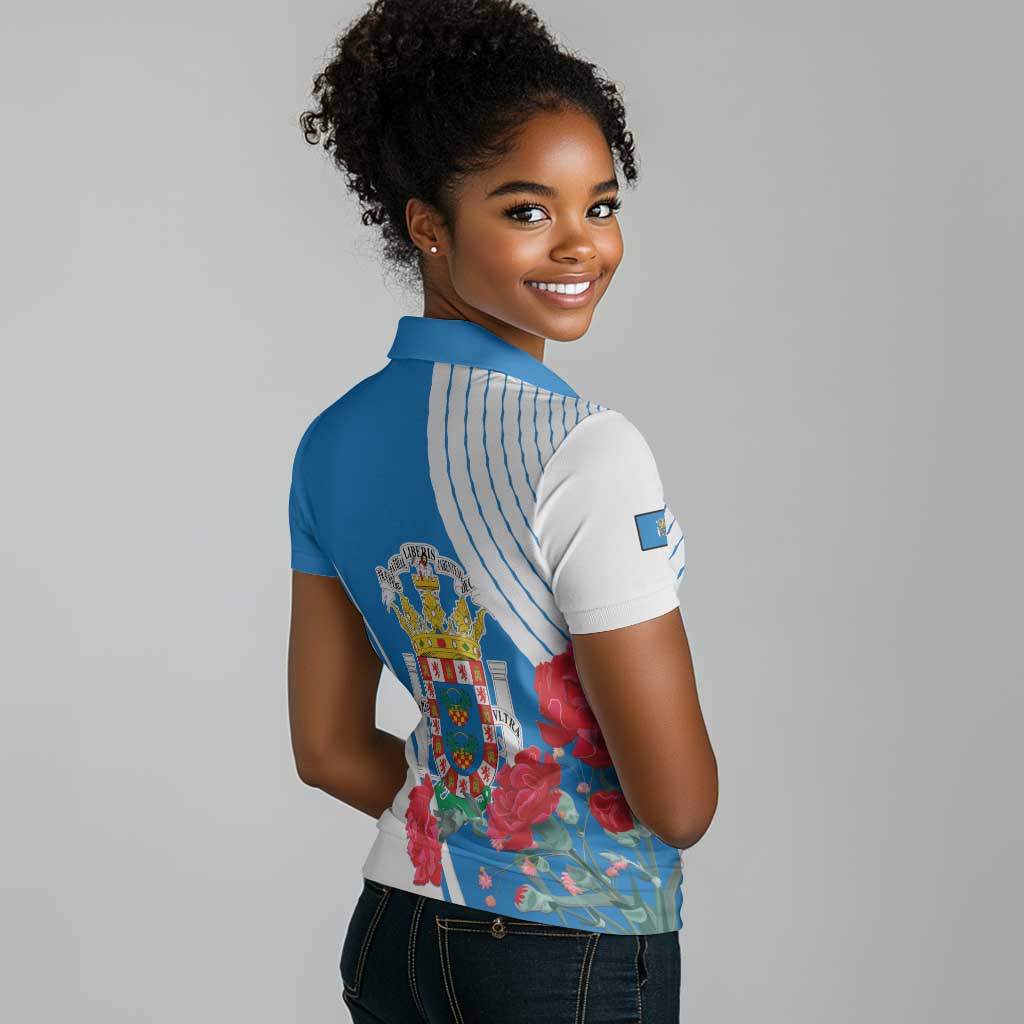 Melilla Spain Women Polo Shirt Coat Of Arms With Map