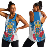 Melilla Spain Women Racerback Tank Coat Of Arms With Map