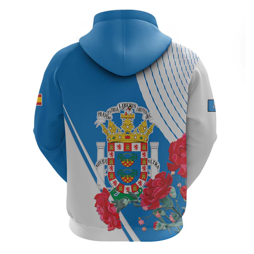 Melilla Spain Zip Hoodie Coat Of Arms With Map