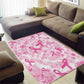 Pink Ribbon With Tie Dye Area Rug Breast Cancer Awareness - African Pride