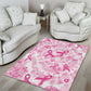Pink Ribbon With Tie Dye Area Rug Breast Cancer Awareness - African Pride