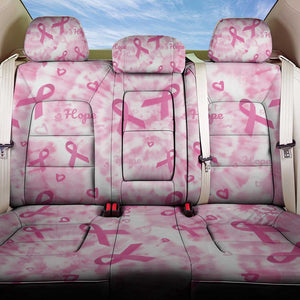 Pink Ribbon With Tie Dye Back Car Seat Cover Breast Cancer Awareness - African Pride