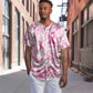 Pink Ribbon With Tie Dye Baseball Jersey Breast Cancer Awareness - African Pride