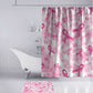 Breast Cancer Awareness Pink Ribbon Bathroom Set Tie Dye Style