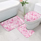 Breast Cancer Awareness Pink Ribbon Bathroom Set Tie Dye Style