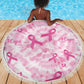 Pink Ribbon With Tie Dye Beach Blanket Breast Cancer Awareness - African Pride