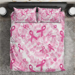 Pink Ribbon With Tie Dye Bedding Set Breast Cancer Awareness - African Pride