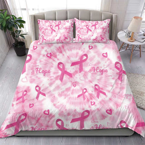 Pink Ribbon With Tie Dye Bedding Set Breast Cancer Awareness - African Pride