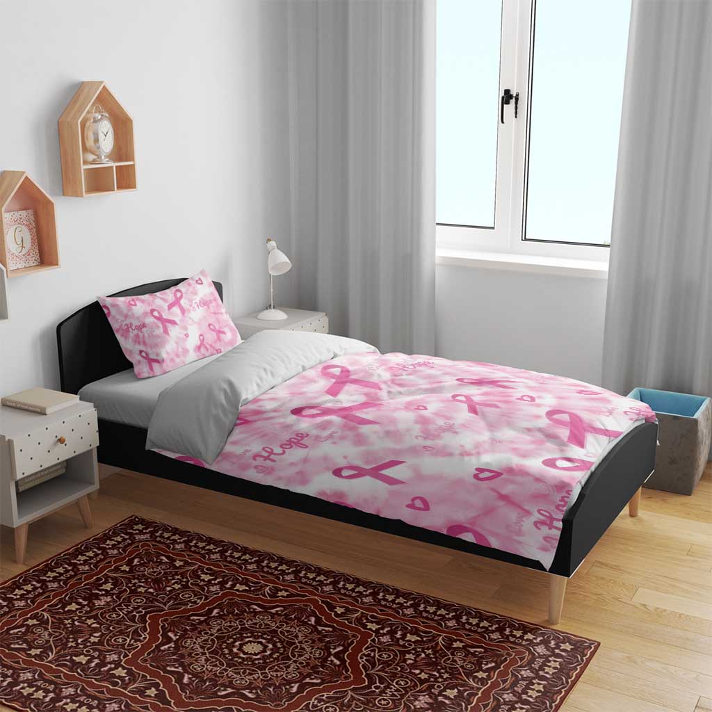 Pink Ribbon With Tie Dye Bedding Set Breast Cancer Awareness - African Pride
