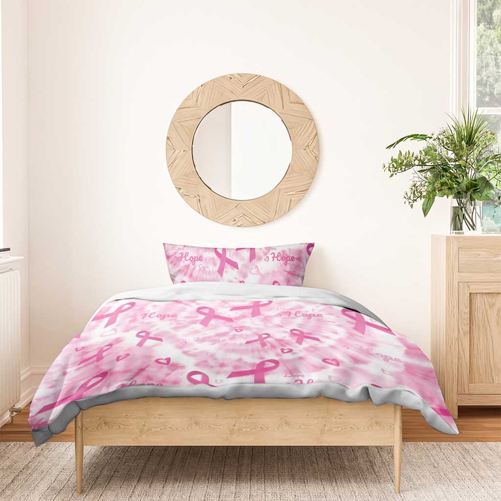 Pink Ribbon With Tie Dye Bedding Set Breast Cancer Awareness - African Pride