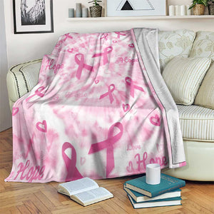 Pink Ribbon With Tie Dye Blanket Breast Cancer Awareness - African Pride