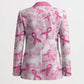 Breast Cancer Awareness Pink Ribbon Blazer Tie Dye Style