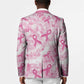 Breast Cancer Awareness Pink Ribbon Blazer Tie Dye Style