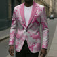Breast Cancer Awareness Pink Ribbon Blazer Tie Dye Style