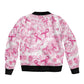 Pink Ribbon With Tie Dye Bomber Jacket Breast Cancer Awareness - African Pride