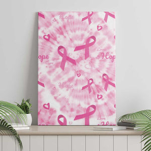 Pink Ribbon With Tie Dye Canvas Wall Art Breast Cancer Awareness - African Pride