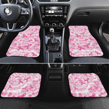 Pink Ribbon With Tie Dye Car Mats Breast Cancer Awareness - African Pride