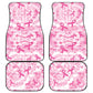 Pink Ribbon With Tie Dye Car Mats Breast Cancer Awareness - African Pride
