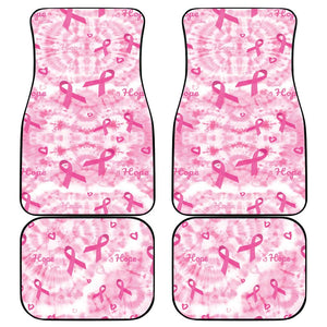 Pink Ribbon With Tie Dye Car Mats Breast Cancer Awareness - African Pride