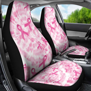 Pink Ribbon With Tie Dye Car Seat Cover Breast Cancer Awareness - African Pride
