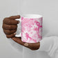 Breast Cancer Awareness Pink Ribbon Ceramic Mug Tie Dye Style