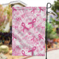 Pink Ribbon With Tie Dye Garden Flag Breast Cancer Awareness - African Pride