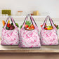 Pink Ribbon With Tie Dye Grocery Bag Breast Cancer Awareness - African Pride