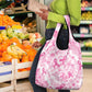 Pink Ribbon With Tie Dye Grocery Bag Breast Cancer Awareness - African Pride