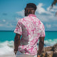 Pink Ribbon With Tie Dye Hawaiian Shirt Breast Cancer Awareness - African Pride