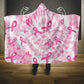 Pink Ribbon With Tie Dye Hooded Blanket Breast Cancer Awareness - African Pride
