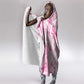 Pink Ribbon With Tie Dye Hooded Blanket Breast Cancer Awareness - African Pride